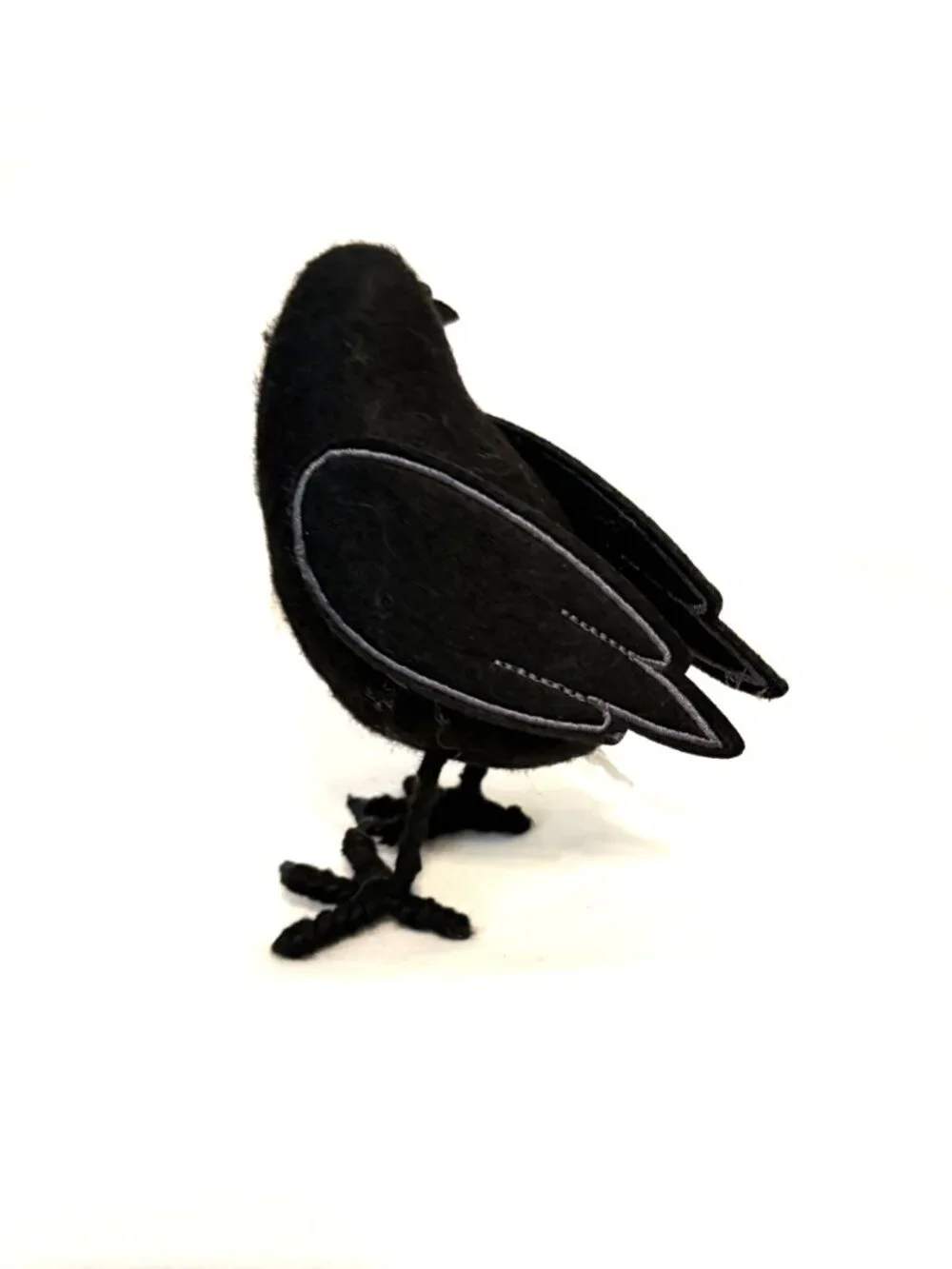 Target Black Felt Halloween Bird X 2 Decor Goth Whimsygoth Holiday Emo